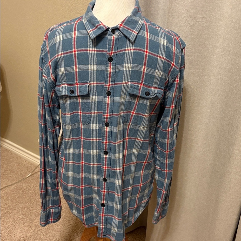 Lucky Brand Men's Button-Down Humboldt Woven Long Sleeve Flannel Shirt Large